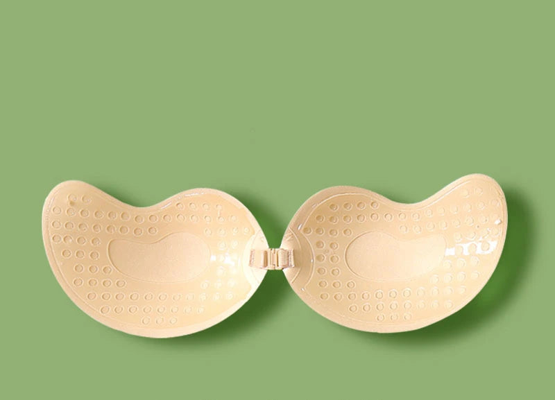 Magic Invisible Padded Sticky Bra Breathable Wear - Beige & Black Colors for A Comfortable Supportive Seamless Design