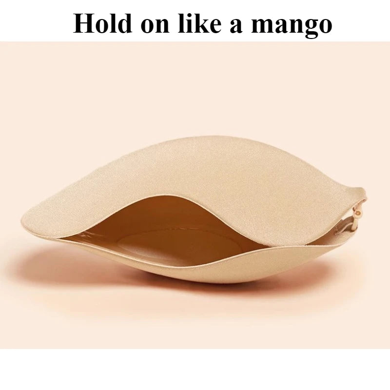 Magic Invisible Padded Sticky Bra Breathable Wear - Beige & Black Colors for A Comfortable Supportive Seamless Design